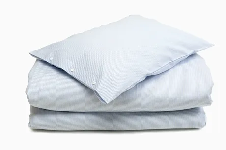 Biologico Set copripiumino 2 pezzi Philip, Blu/Bianco