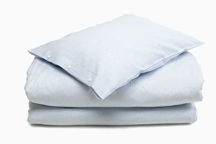 Biologico Set copripiumino 2 pezzi Philip, Blu/Bianco