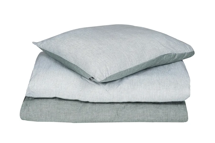 Set copripiumino 2 pezzi Runmarö, Verde scuro/Bianco