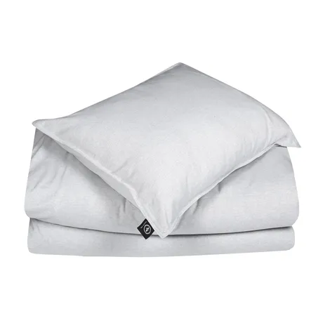 Riciclato Set copripiumino 2 pezzi Estelle, Beige/Grigio chiaro