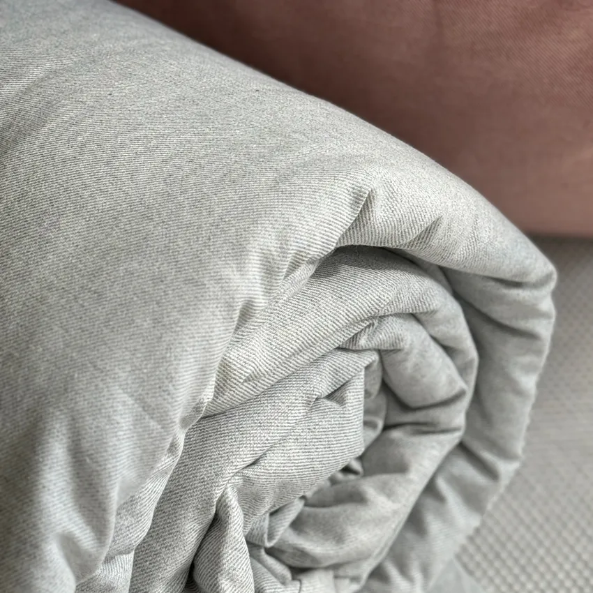 Riciclato Set copripiumino 2 pezzi Estelle, Beige/Grigio chiaro