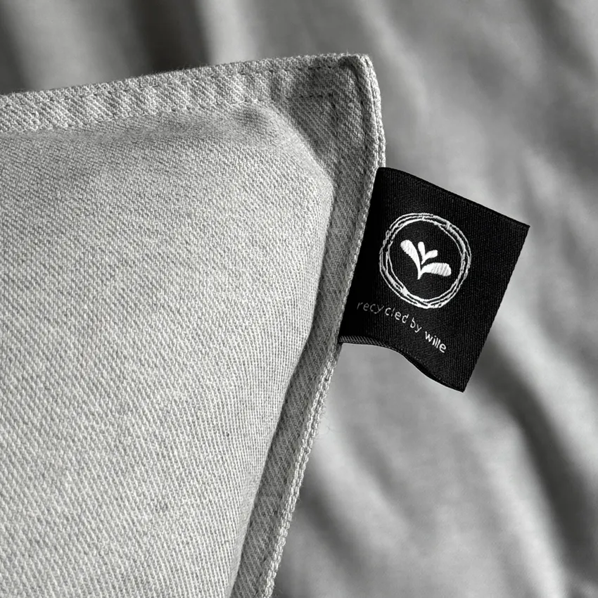 Riciclato Federa Estelle, Beige/Grigio chiaro