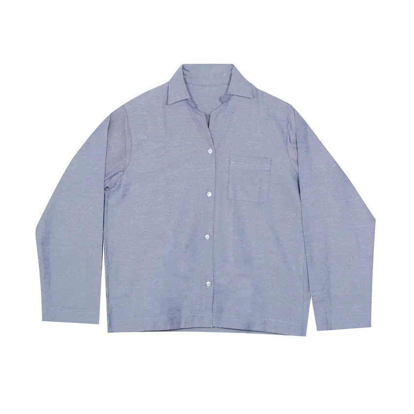 Riciclato Pigiamaset 2 pezzi Elvira, Blu/Bianco