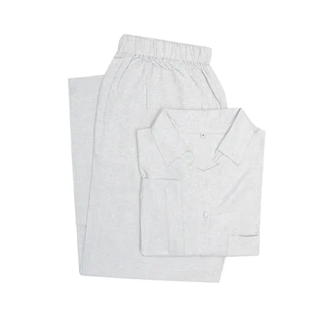 Riciclato Pigiamaset 2 pezzi Elvira, Beige/Grigio chiaro