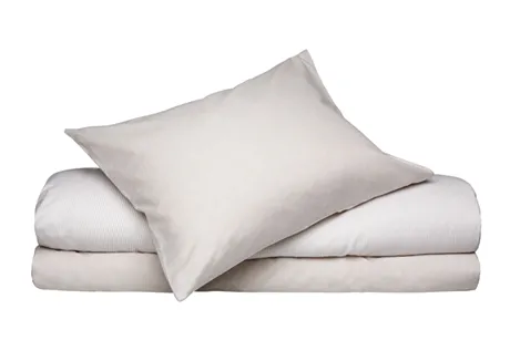 Set copripiumino bebè 2 pezzi Runmarö, Lino/Bianco