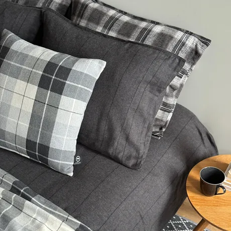 Set copripiumino 2 pezzi Storuman, Grigio scuro/Nero