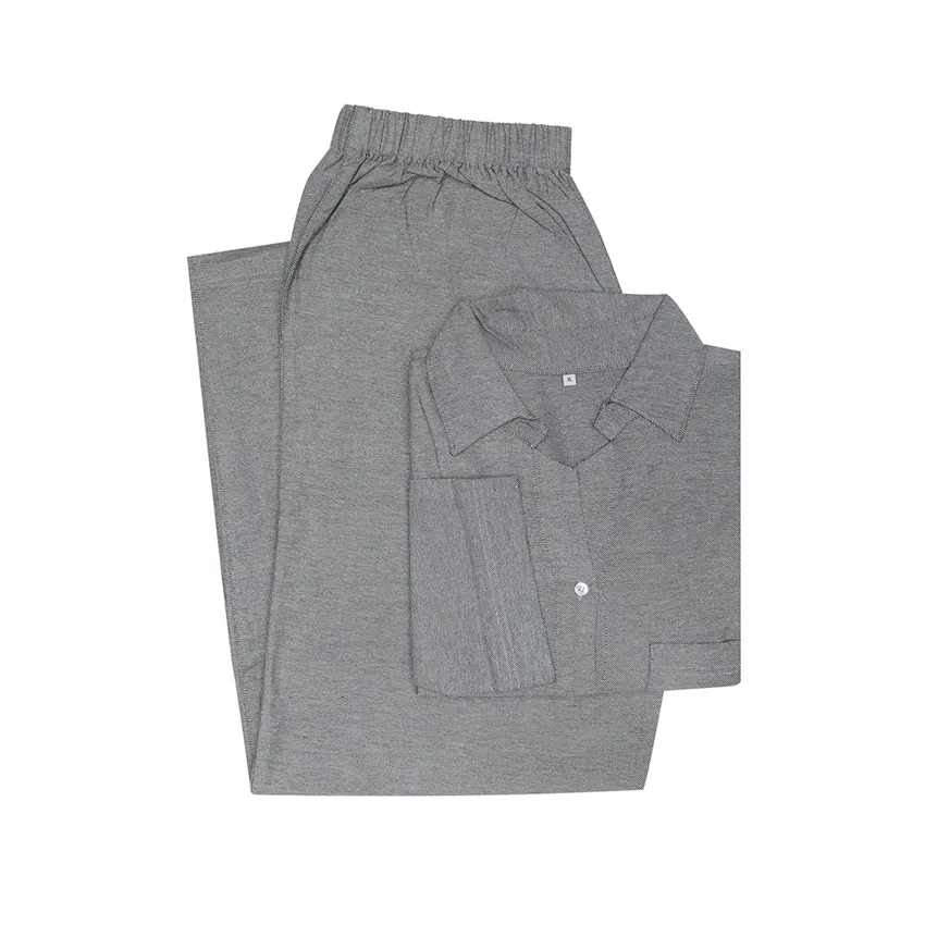 Riciclato Pigiamaset 2 pezzi Elvira, Nero/Grigio