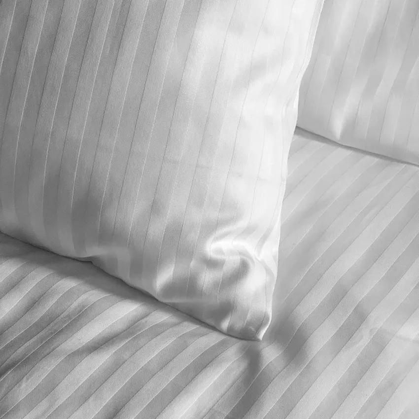 Satinset copripiumino 2 pezzi Pearl, Bianco