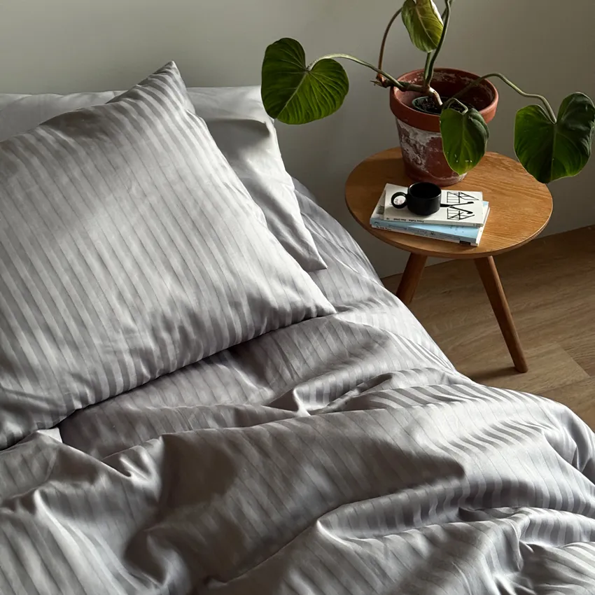 Satinset copripiumino 2 pezzi Pearl, Grigio