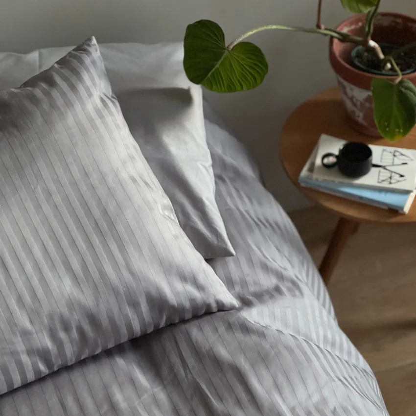 Satinset copripiumino 2 pezzi Pearl, Grigio