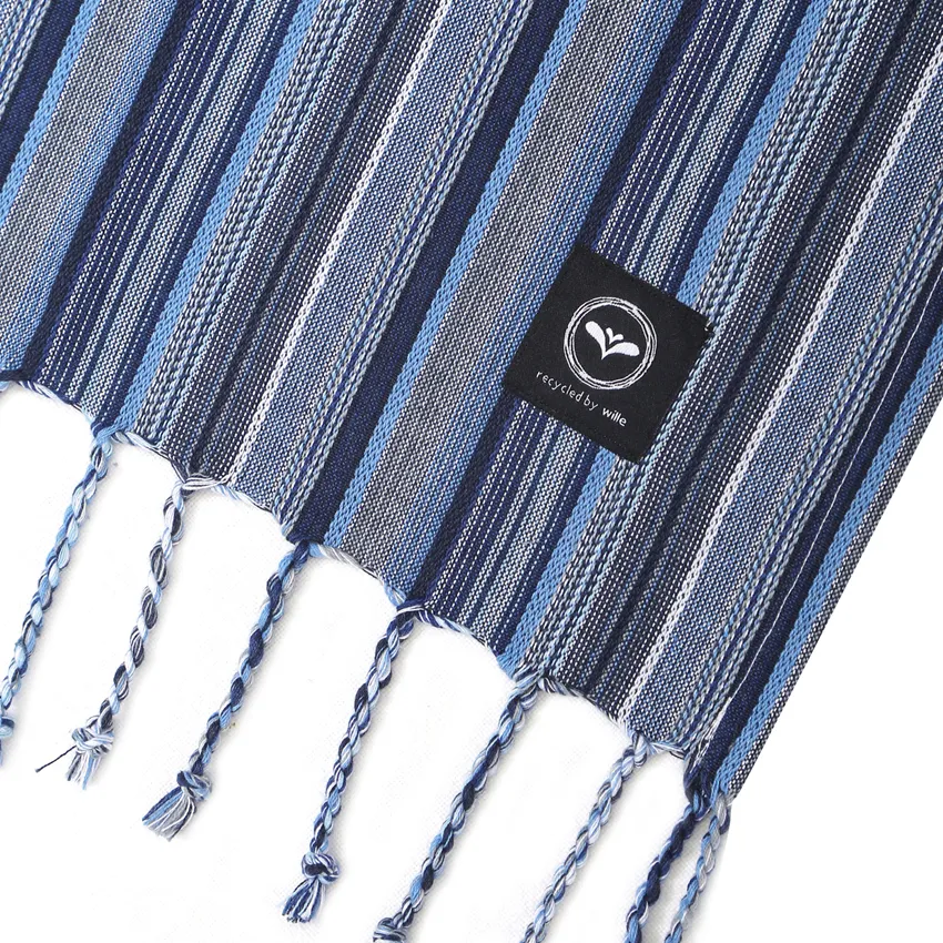 Riciclato Hamam Telo bagno Goa, Blu navy