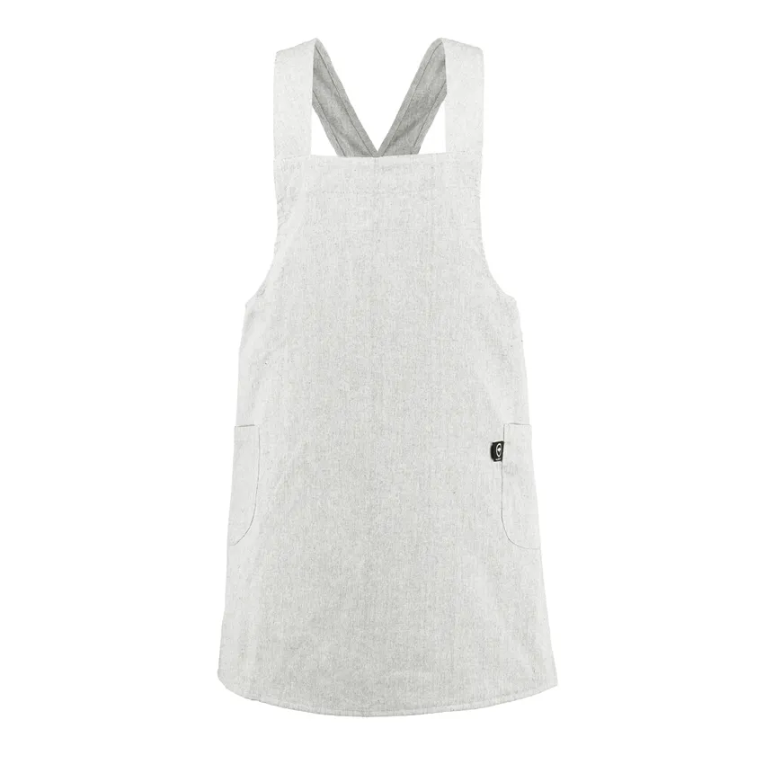 Grembiule riciclato Helen, Lino/Bianco