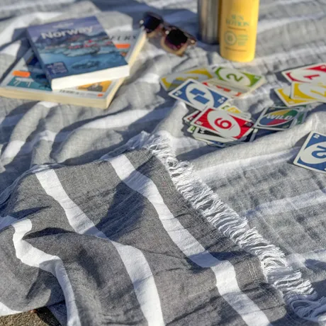 Plaid riciclato Olivia, Grigio chiaro