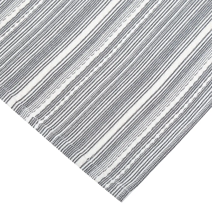 Tovaglia riciclata Ebba, Grigio scuro/Beige