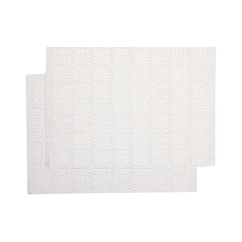 Tovaglietta riciclata 2-pack Ines, Lino/Bianco