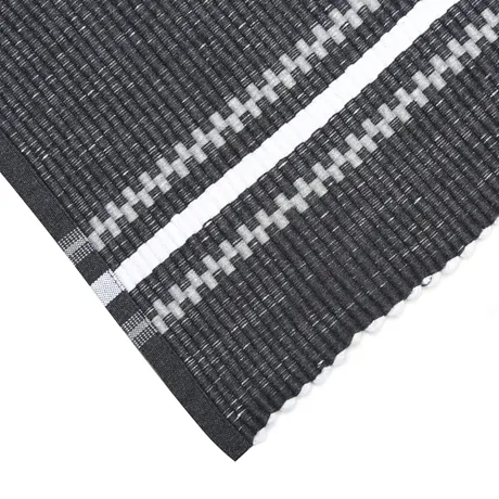 Tappeto rips riciclato Linda, Grigio scuro/Grigio chiaro