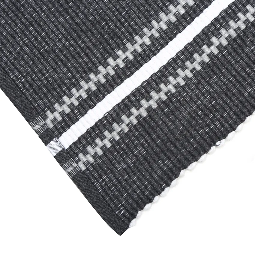 Tappeto rips riciclato Linda, Grigio scuro/Grigio chiaro