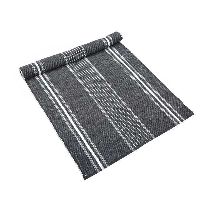 Tappeto rips riciclato Linda, Grigio scuro/Grigio chiaro