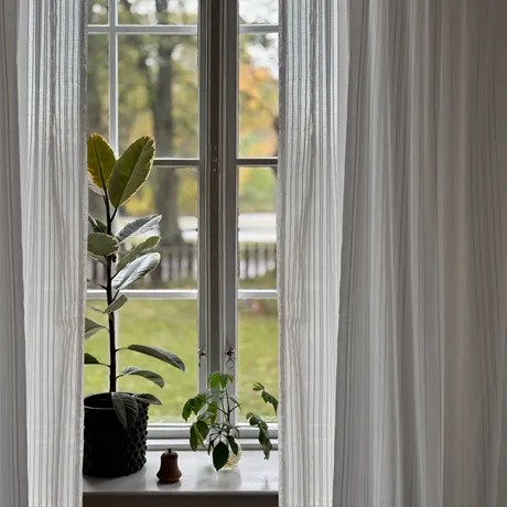 Tenda 2 pezzi Elsy, Bianco