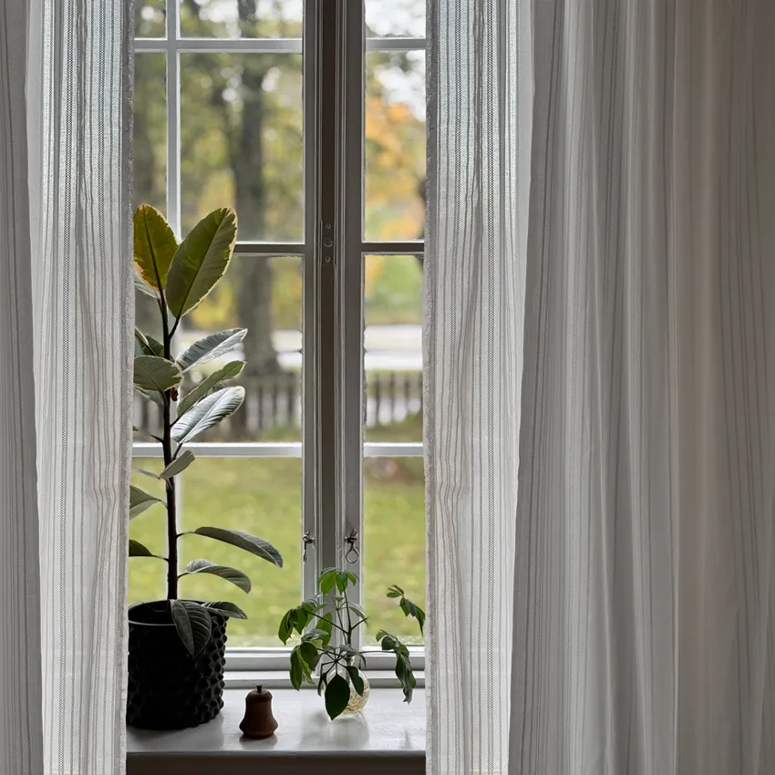 Tenda 2 pezzi Elsy, Bianco