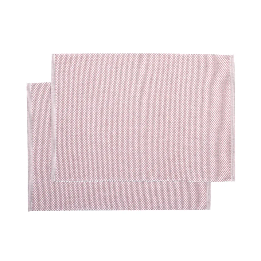 Tovaglietta riciclata 2-pack Kalle, Rosa chiaro/Bianco