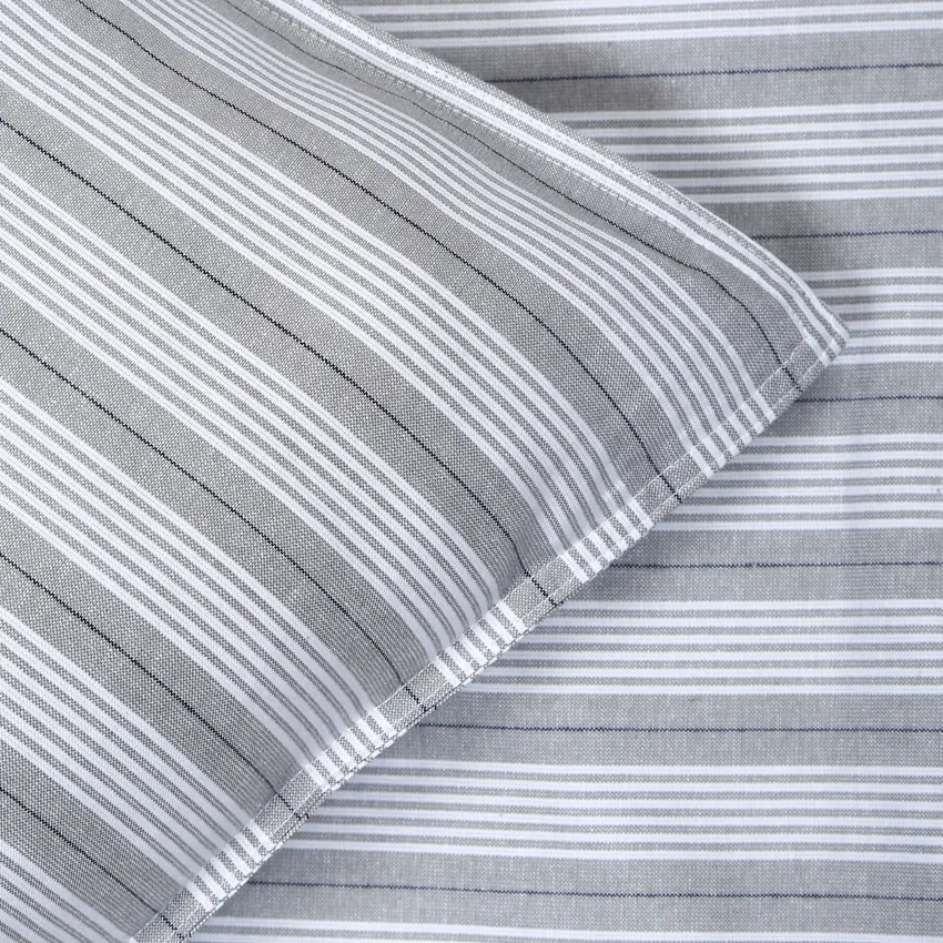 Set copripiumino 2 pezzi Anton, Grigio/Bianco