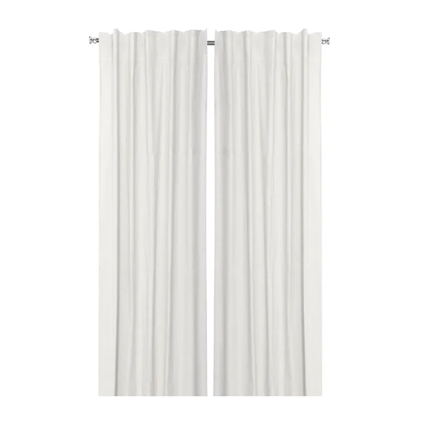 Telo tenda riciclato 2-pack Elin, Lino/Bianco