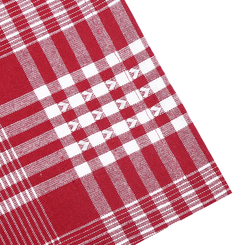 Tovaglia riciclata Mimmi, Rosso scuro/Beige