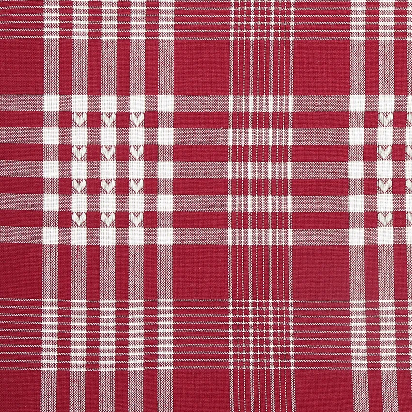 Riciclato Tessuto al metro Mimmi, Rosso scuro/Beige