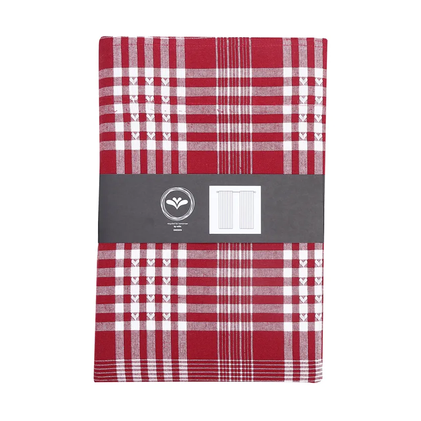 Telo tenda riciclato 2-pack Mimmi, Rosso scuro/Beige