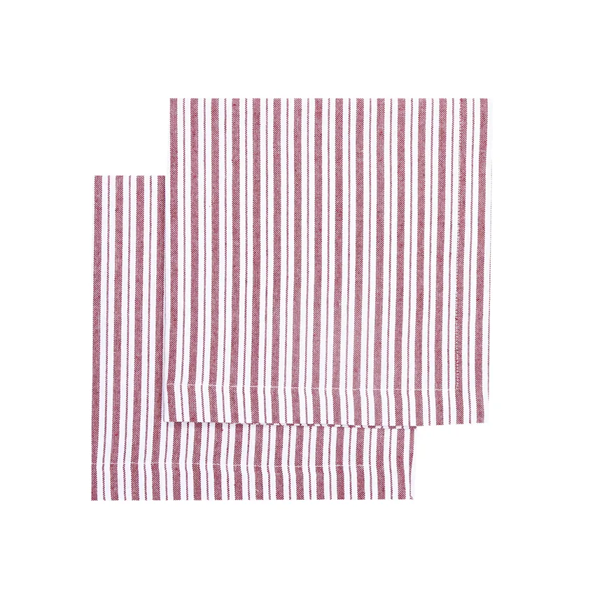 Tovagliolo riciclato 2 pezzi Alf, Rosso scuro/Bianco