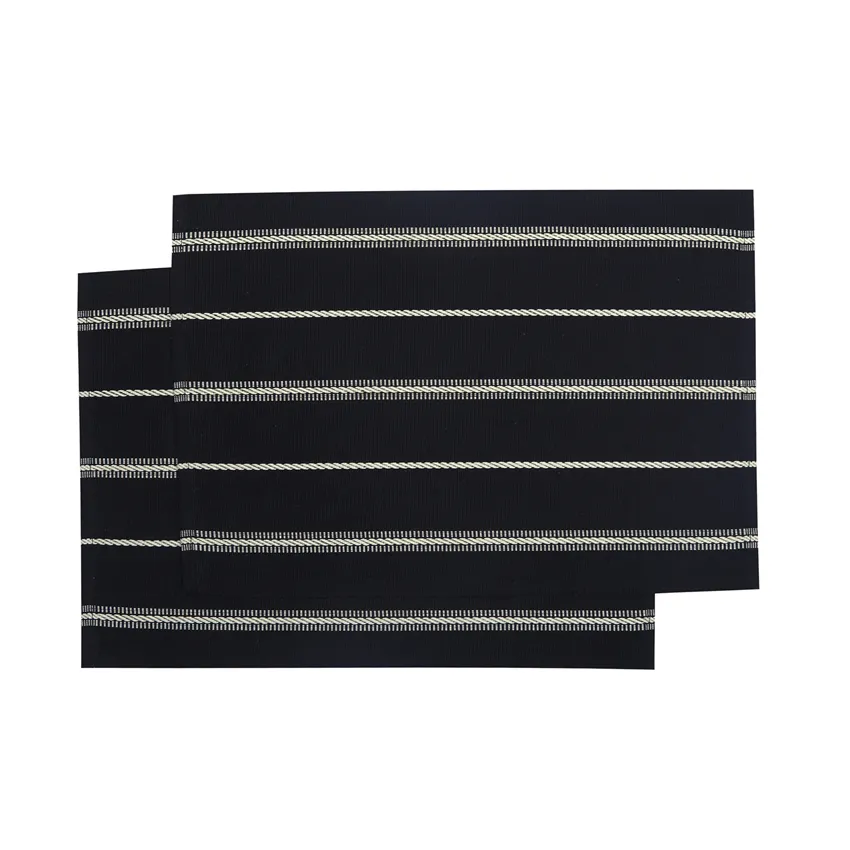 Tovaglietta riciclata 2-pack Herman, Nero/Lino