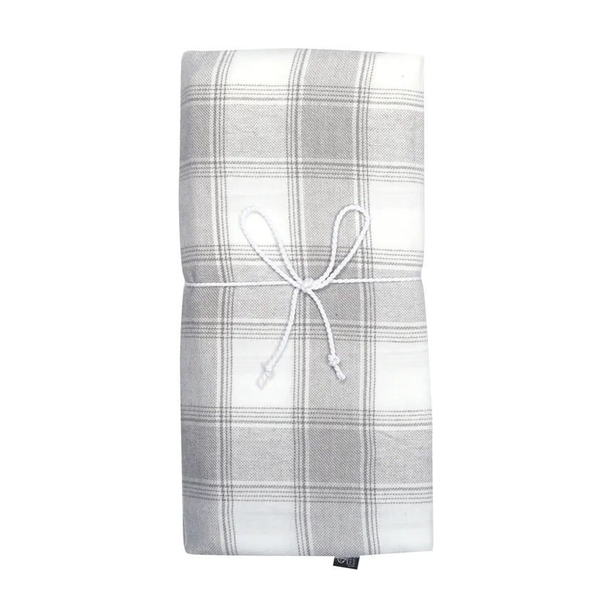 Set copripiumino 2 pezzi Abisko, Grigio/Bianco