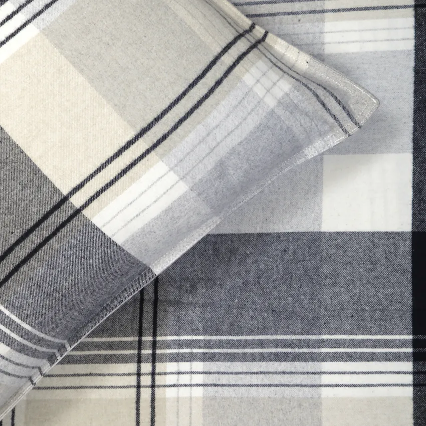 Riciclato Set copripiumino Vemdalen, Nero/Grigio