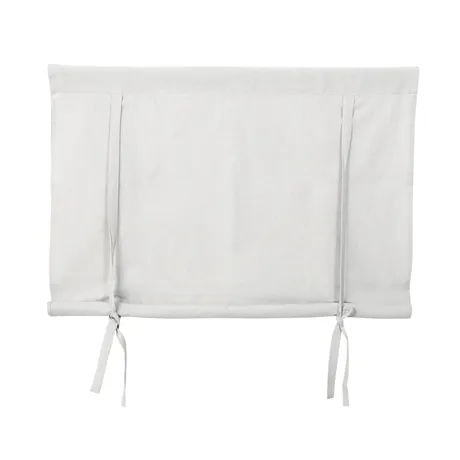 Tenda a pacchetto con fiocchi in tessuto riciclato Elin, Lino/Bianco