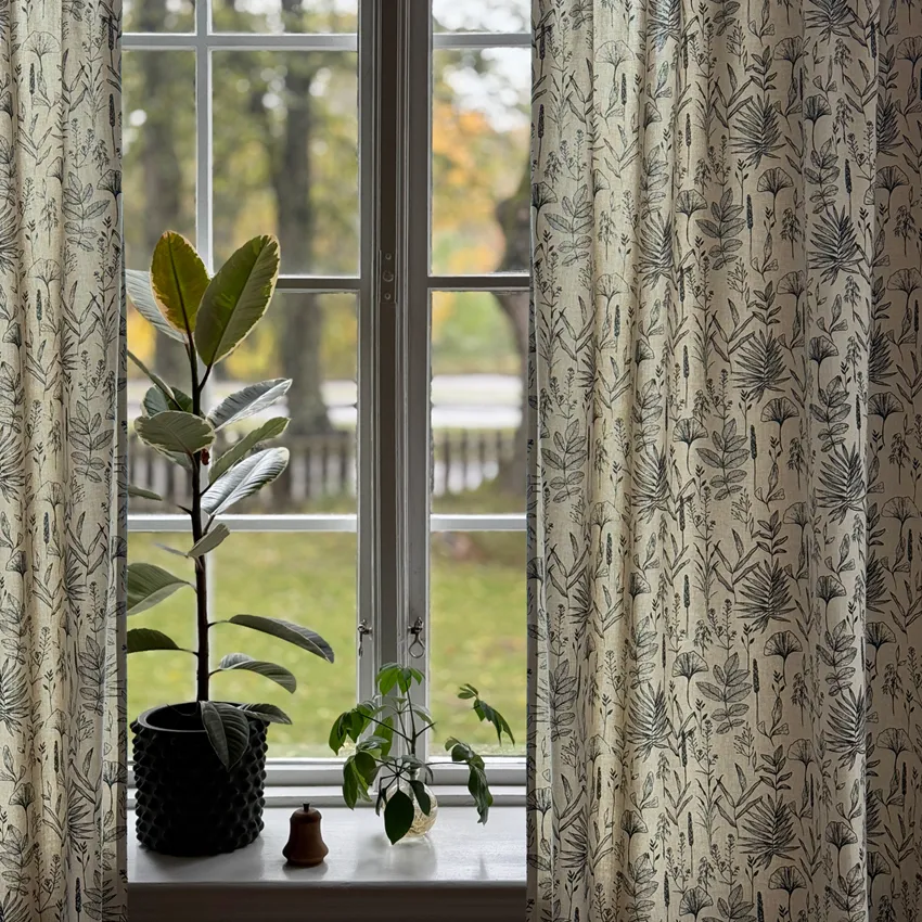 Telo tenda riciclato 2-pack Ralf, Lino/Nero