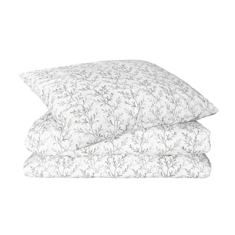 Set copripiumino 2 pezzi Wilmer, Bianco/Grigio