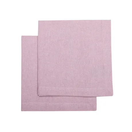 Tovagliolo riciclato 2 pezzi Elin, Rosa chiaro/Bianco