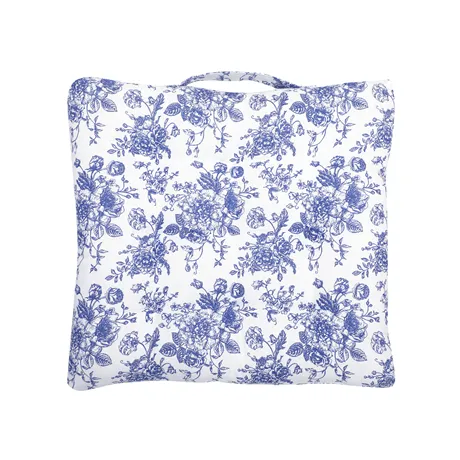 Cuscino per panca riciclato Juni, Bianco/Blu