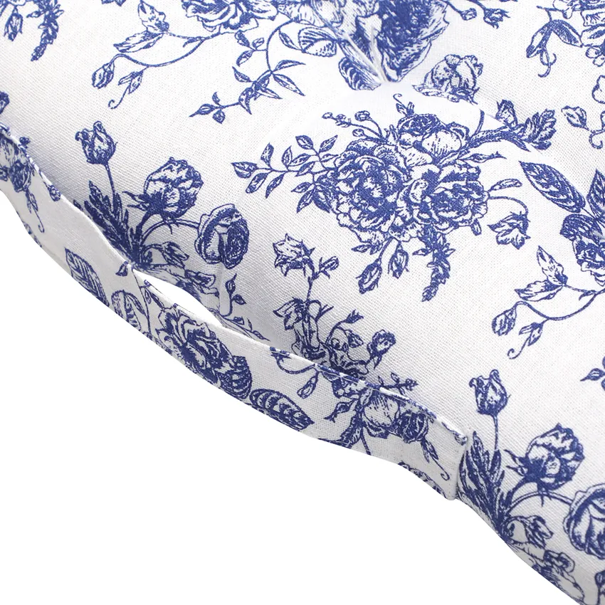 Cuscino per panca riciclato Juni, Bianco/Blu