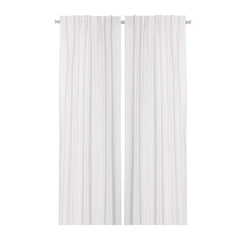 Telo tenda riciclato 2-pack Lina, Lino/Bianco