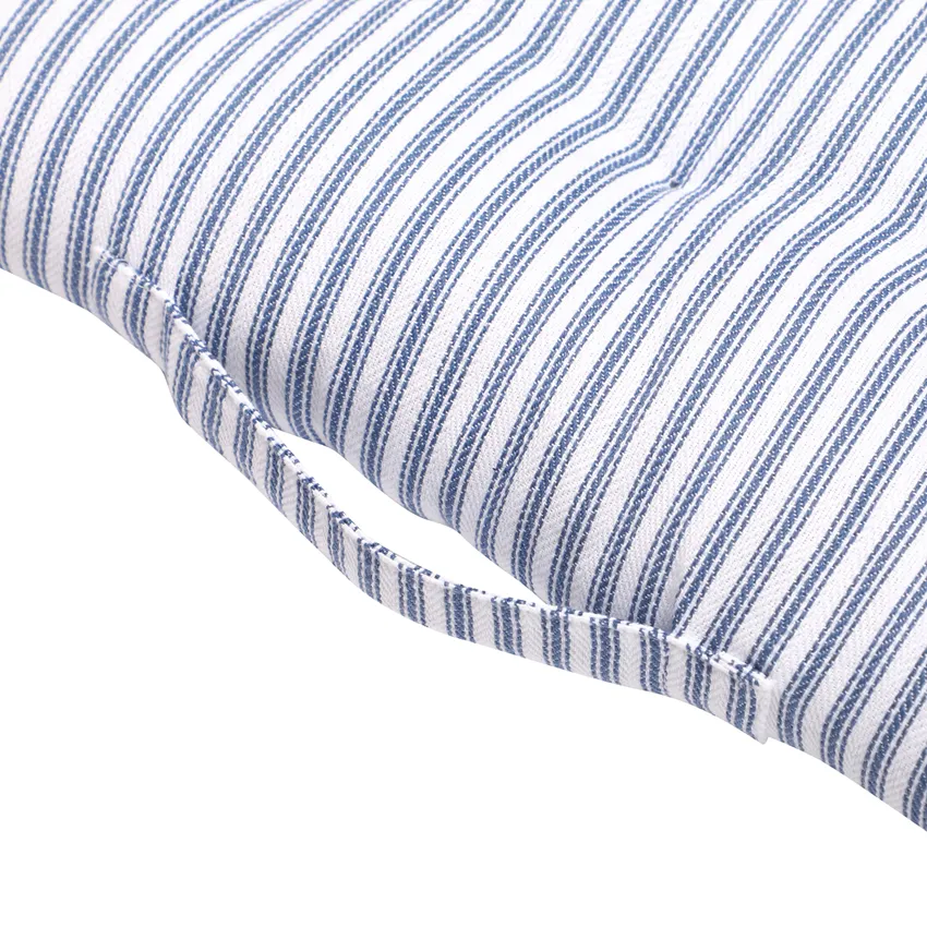 Cuscino per panca riciclato Lina, Grigio-blu/Bianco