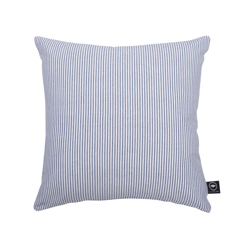 Riciclato Fodere per cuscini Bosse, Grigio-blu/Bianco