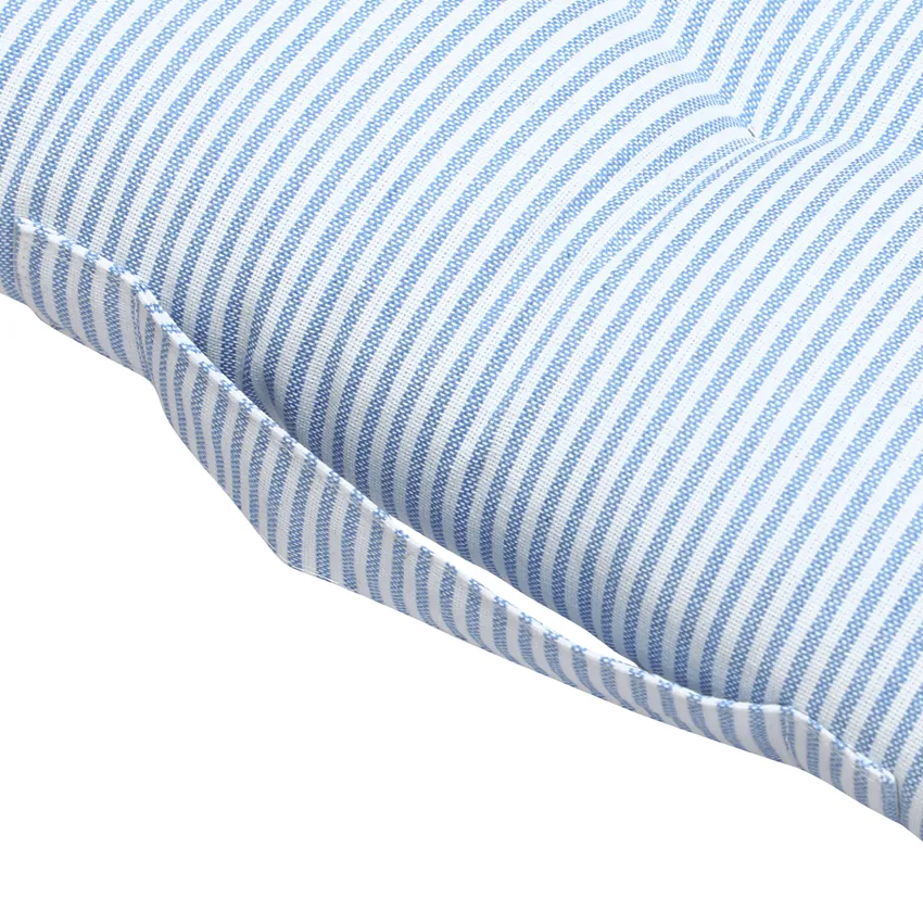 Cuscino per panca riciclato Bosse, Facile da pulire con un panno, Azzurro/Bianco