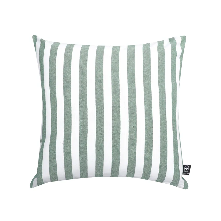 Riciclato Fodere per cuscini Pelle, Verde/Bianco