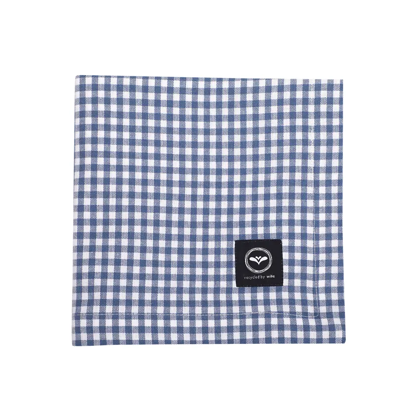 Tovaglia riciclata Madicken, Grigio-blu/Bianco