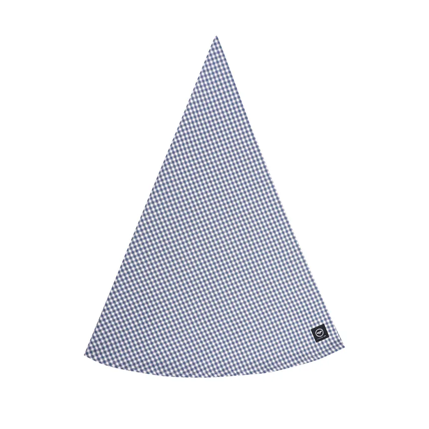 Tovaglia rotonda riciclata Madicken, Grigio-blu/Bianco