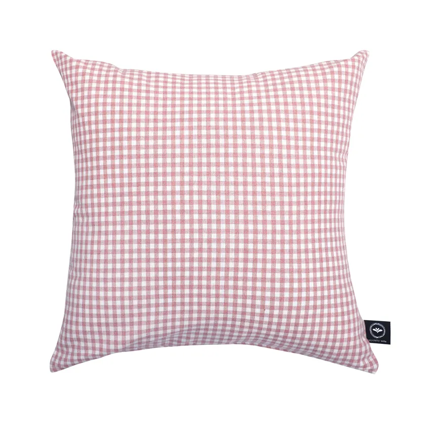 Riciclato Fodere per cuscini Madicken, Rosa chiaro/Bianco