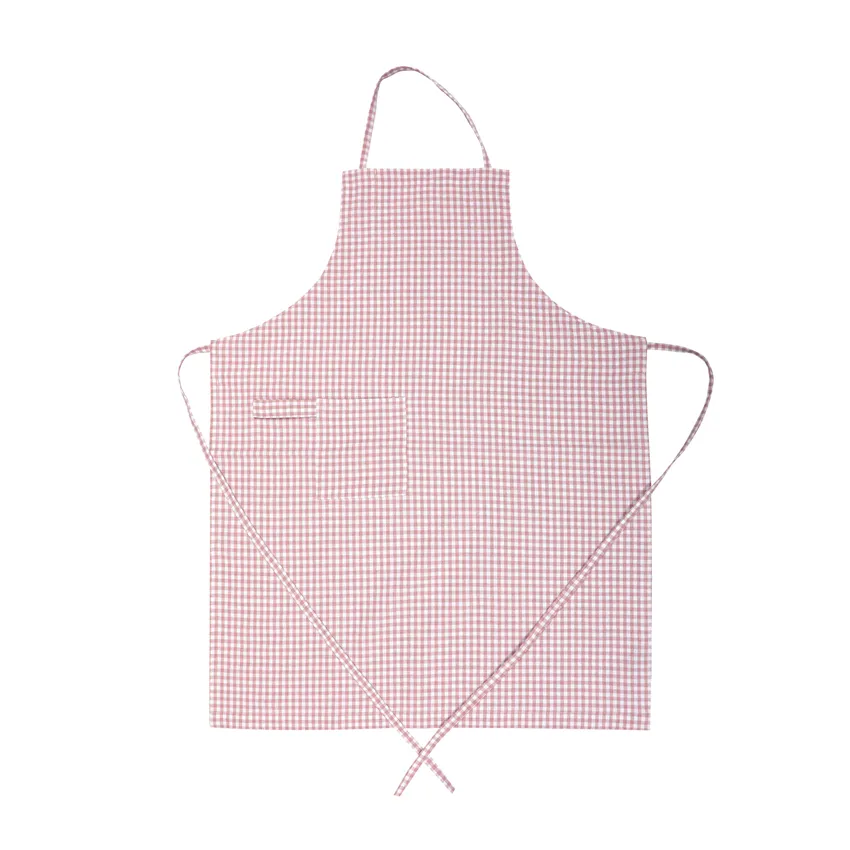 Grembiule riciclato Madicken, Rosa chiaro/Bianco