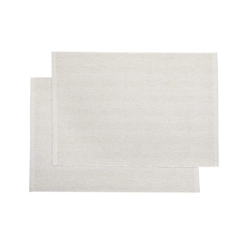 Tovaglietta riciclata 2-pack Kalle, Lino/Bianco